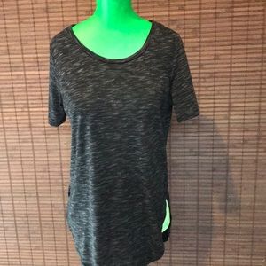 Grey long short sleeved tee